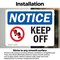 Signmission Keep Off Sign With Symbol, 7 in W x Rectangle, Vinyl Decal OS-2PACK-NS-D-57-L-13834 - alternate 3